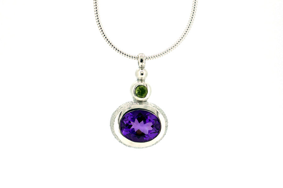 Oval amethyst clearance pendant